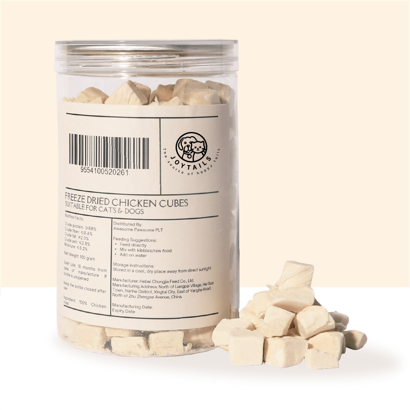 Joytails Freeze-Dried Chicken Cubes 100gram