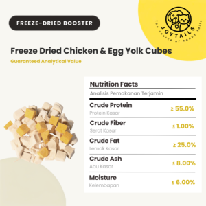 Joytails Freeze-Dried Chicken & Egg Yolk Cubes 230gram