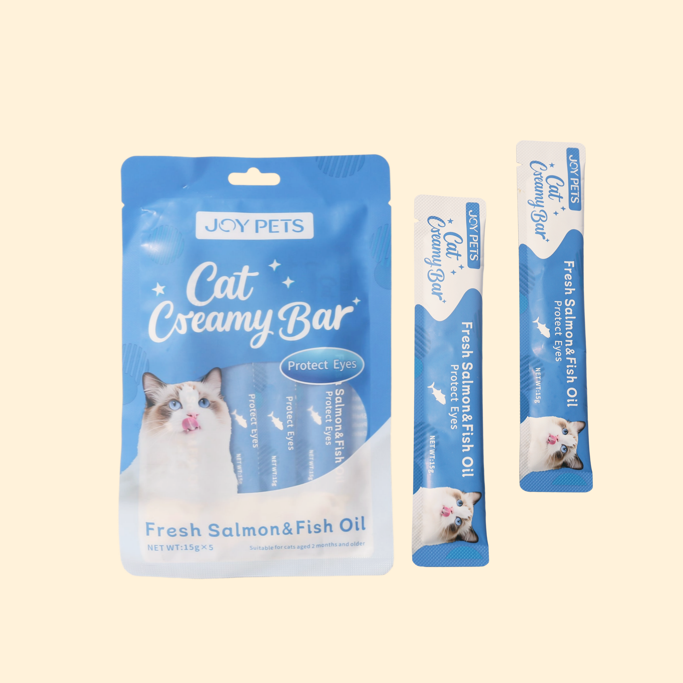 Joy Pets Cat Creamy Bar - Fresh Salmon & Fish Oil (15g x 5)